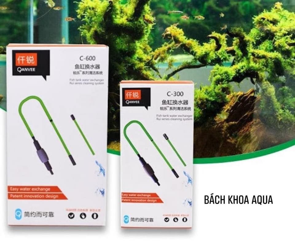 Hút đáy thay nước hồ cá cao cấp Qanvee C300-C600